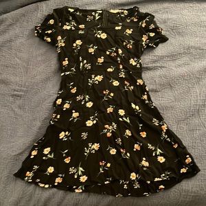 Black and floral summer dress